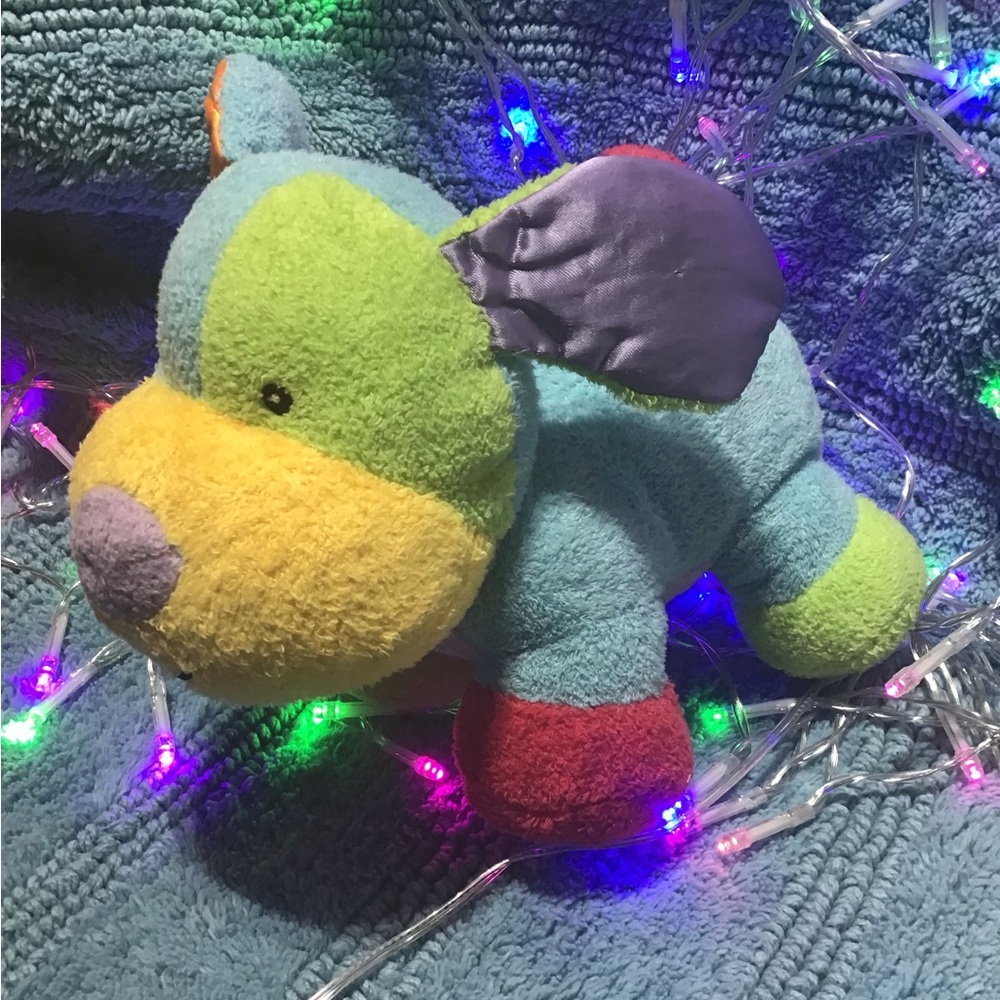 Koala Baby Brightly Colored Plush Puppy Dog Chimes  8” Stuffed Animal Baby Toy
